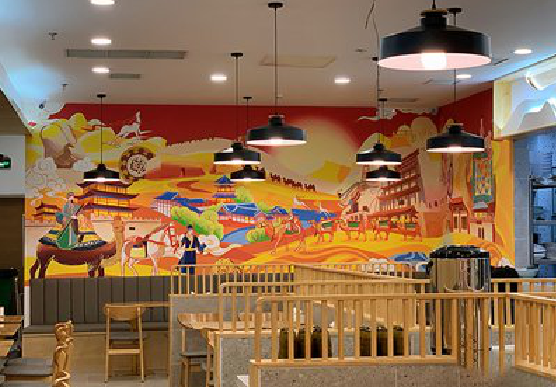 嵩县商业空间彩绘介绍。