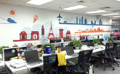 嵩县教你设计办公室墙绘的方法。