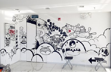 嵩县手绘墙并非传统涂鸦。